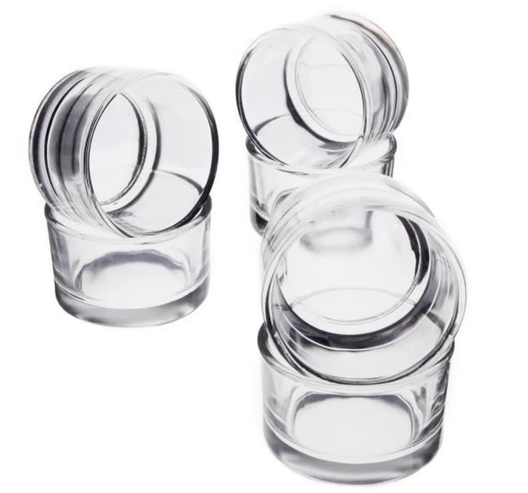 Photophore rond transparent