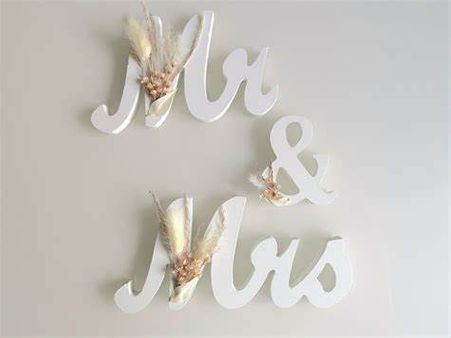 Lettres en bois "Mr & Mrs"